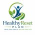 Healthy Reset Plan logo featuring a person, leaves, and a pathway representing healthy living and lasting wellness.